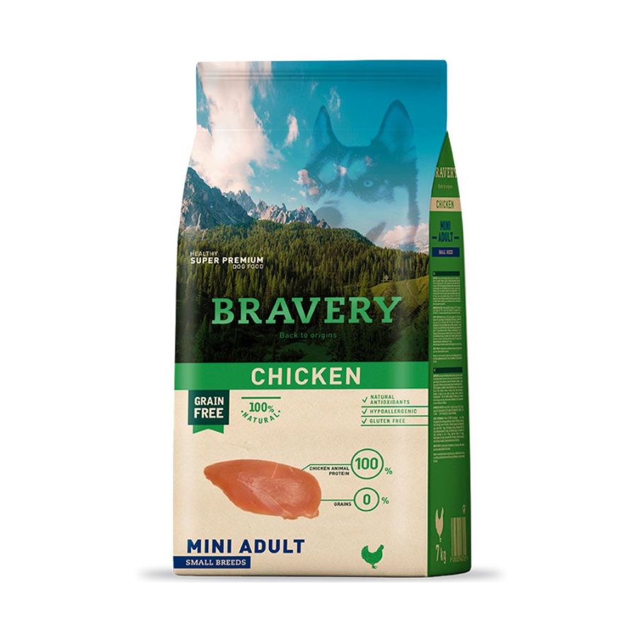Bravery perro adulto mini chicken 2kg