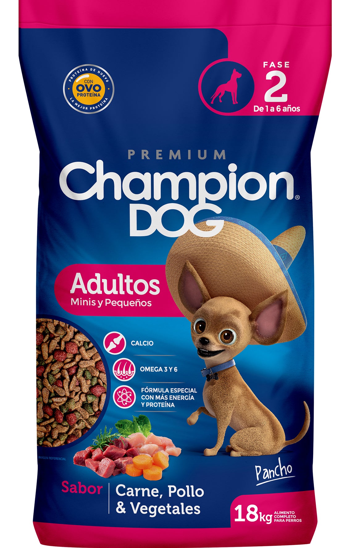 Champion dog adulto razas pequeñas 18kg