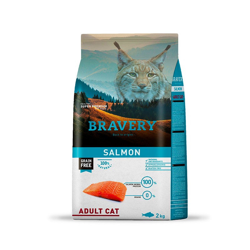Bravery gato adulto sabor salmón 2kg