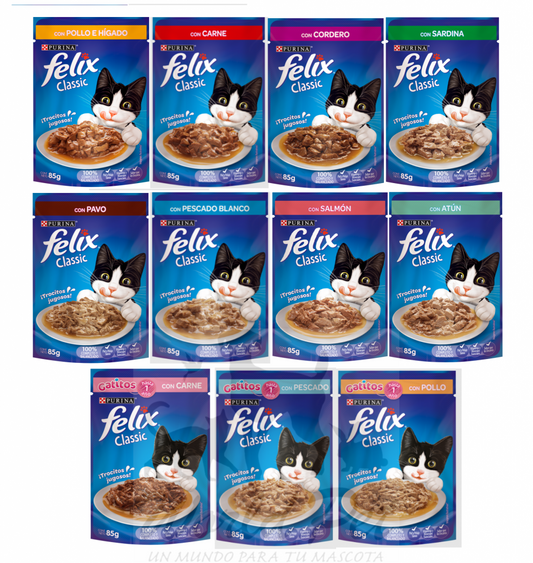 Purina felix comida humeda adulto